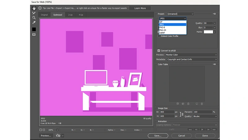 تغییر فرمت عکس ها 