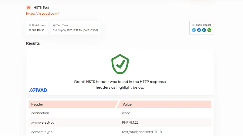 چطور باید از فعال بودن HSTS اطمینان خاطر داشت
